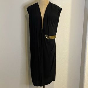 Diane Avon Furstenberg Black/Gold Dress sz 12